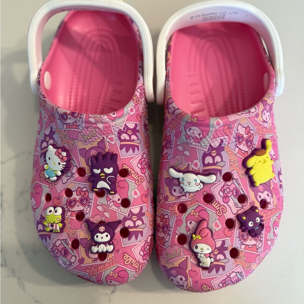 Sanrio Pink and White Hello Kitty Sandals